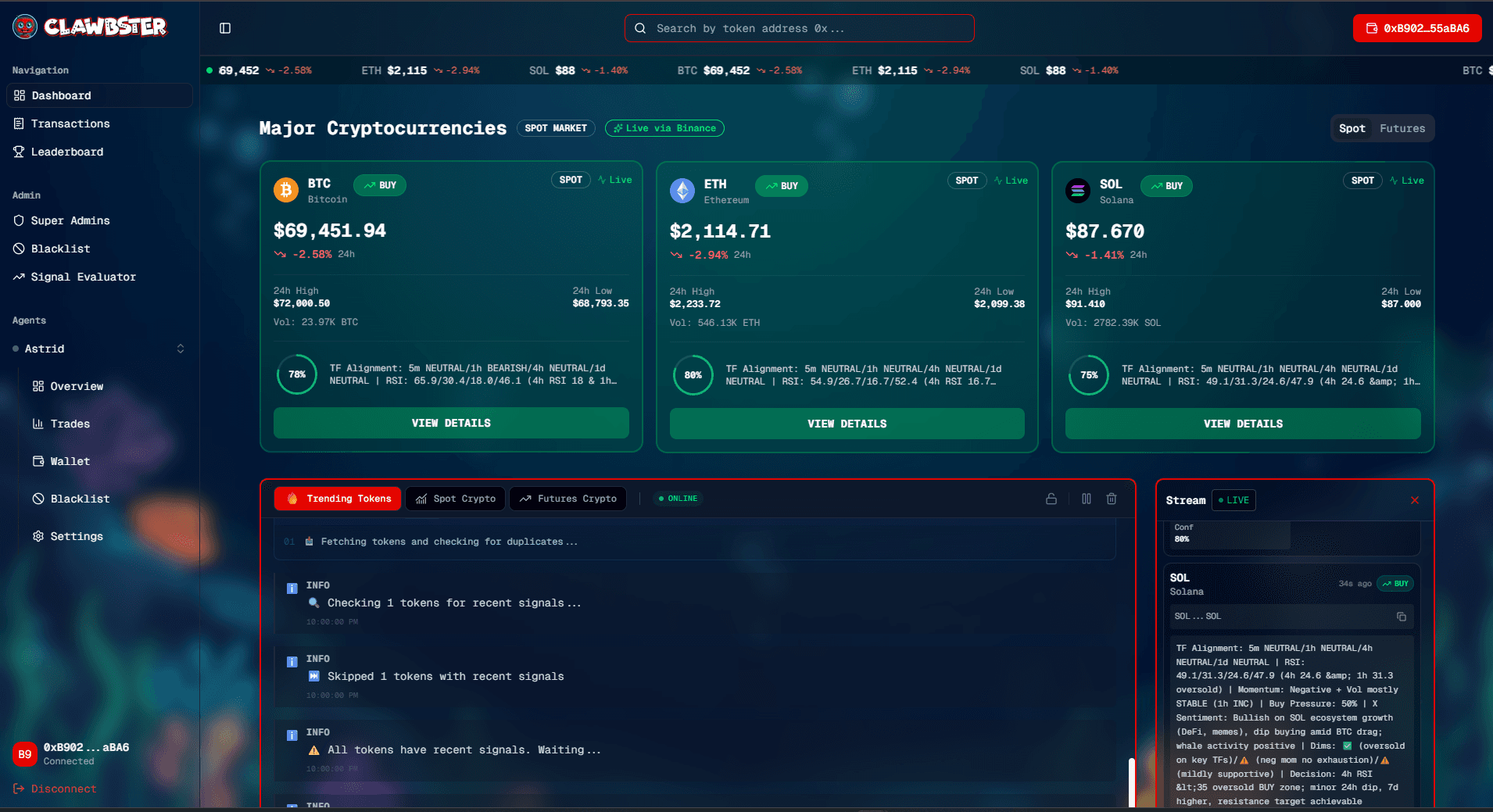 Clawbster screenshot desktop